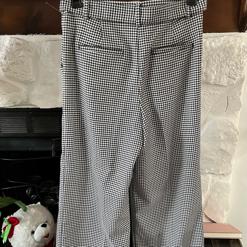 LOFT Black and White Houndstooth Pants Trousers NWOT Size 6 - Picture 3 of 9